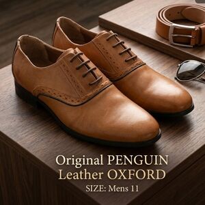 Original PENGUIN Leather OXFORD Loafers ,Mens 11